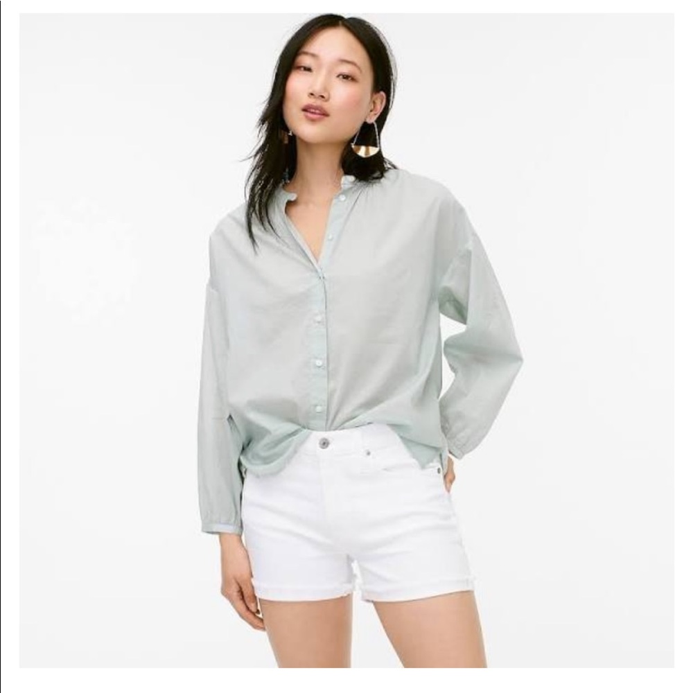 JCrew Women’s White Denim Shorts Stretch